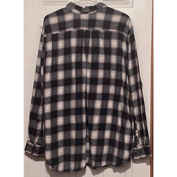 Northwest Territory Men's Blue Tan‎ Check Flannel Long Sleeve Shirt Size 4XLT - Picture 2 of 6